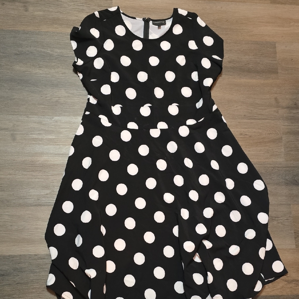 Lane Bryant Black and White Polka Dot Dress